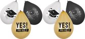 Boland Ballonnen geslaagd thema - 24x - goud/wit/zwart - latex - 25 cm - examenfeest versiering