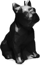Hooglans zwart gelakte figuurkaars, design: Bulldog Poly Hoogte 15 cm (24 uur)