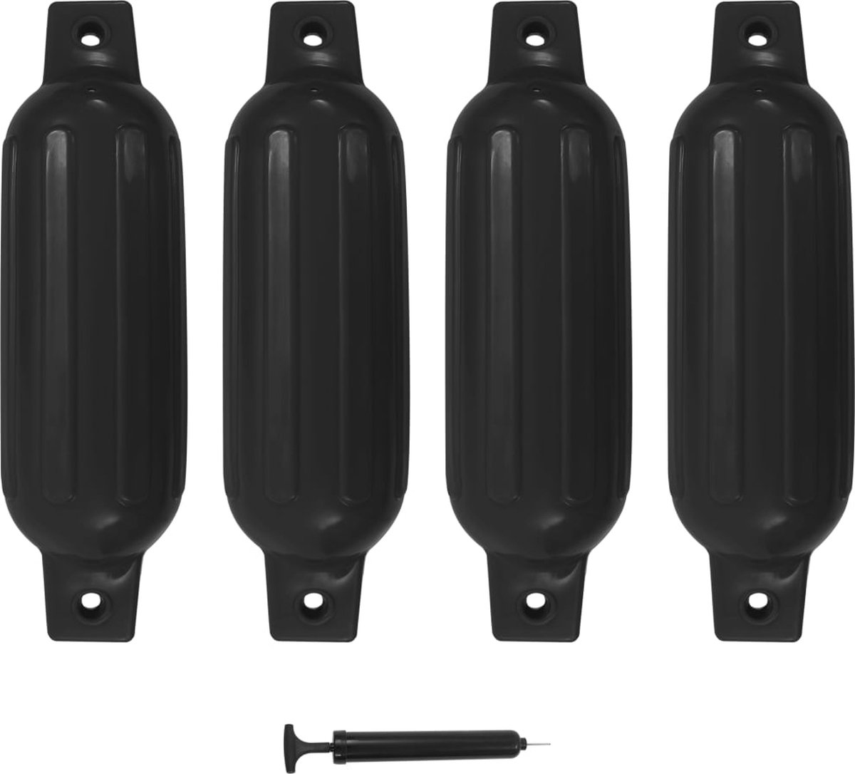 vidaXL - Bootstootkussens - 4 - st - 41x11,5 - cm - PVC - zwart