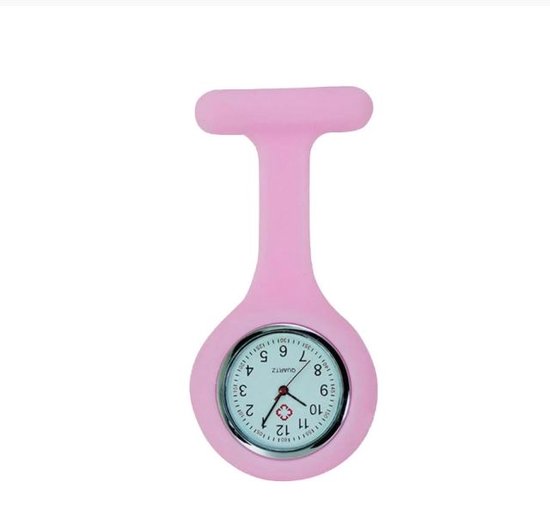 Zusterhorloge Roze - Verpleegkundige horloge - Verpleegkundige accessoires - Zusterhorloge siliconen - Roze