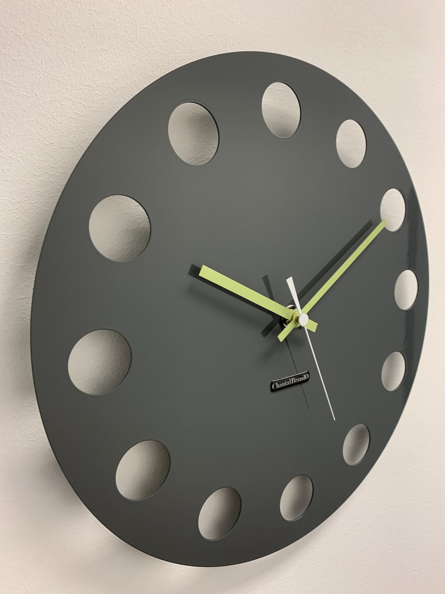 Wandklok ChantalBrandO CETARA NARDO GREY -- MODERN DESIGN --