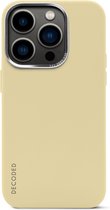 DECODED Siliconen Back Cover - iPhone 14 Pro - Anti-Bacterieel Hoesje - Magnetische Technologie van Apple - Licht Geel