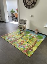 Speelmat Baby Kinderen - Speelkleed XL - Foam - Dubbelzijdig - Opvouwbaar - 180 x 200 cm - Dieren en Aquarium - 1,5 cm dik - inclusief opbergtas