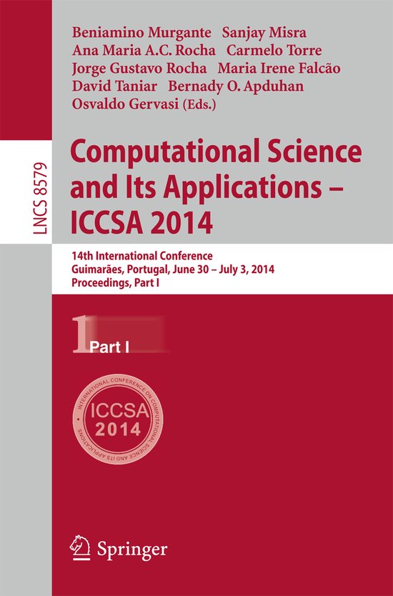 Computational Science and Its Applications - Iccsa 2014 - cover