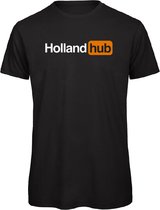 Koningsdag t-shirt zwart M - Holland hub - soBAD. | Oranje t-shirt dames | Oranje t-shirt heren | Koningsdag