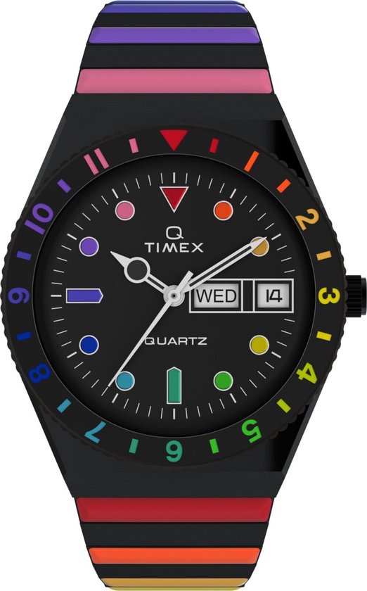 Timex Q Rainbow TW2V65900 Horloge - Staal - Multi - Ø 36 mm