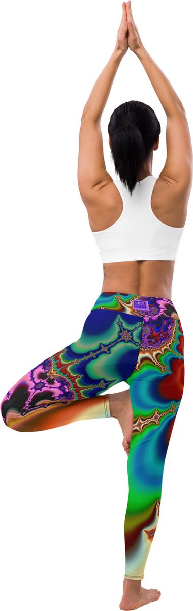 II THE MOON Yoga Legging dames top kwaliteit, wordt per bestelling geprint, gesneden en handgenaaid met unieke originele print ontworpen door MOON