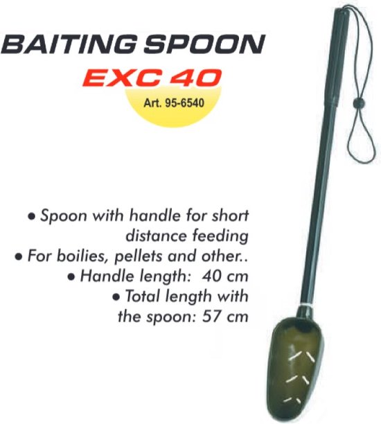 EXC Baiting Spoon 40cm - Lange Voerschep voor Karper vissen - Voeren van Groundbait en Particles van Merkloos — afbeelding 3