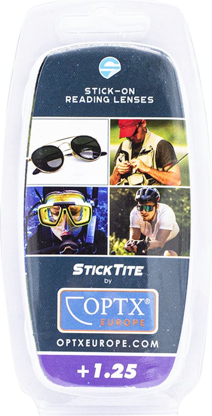 StickTite Press-on Bivocale leeslenzen sterkte +1.25 - Plaklens - Transparant