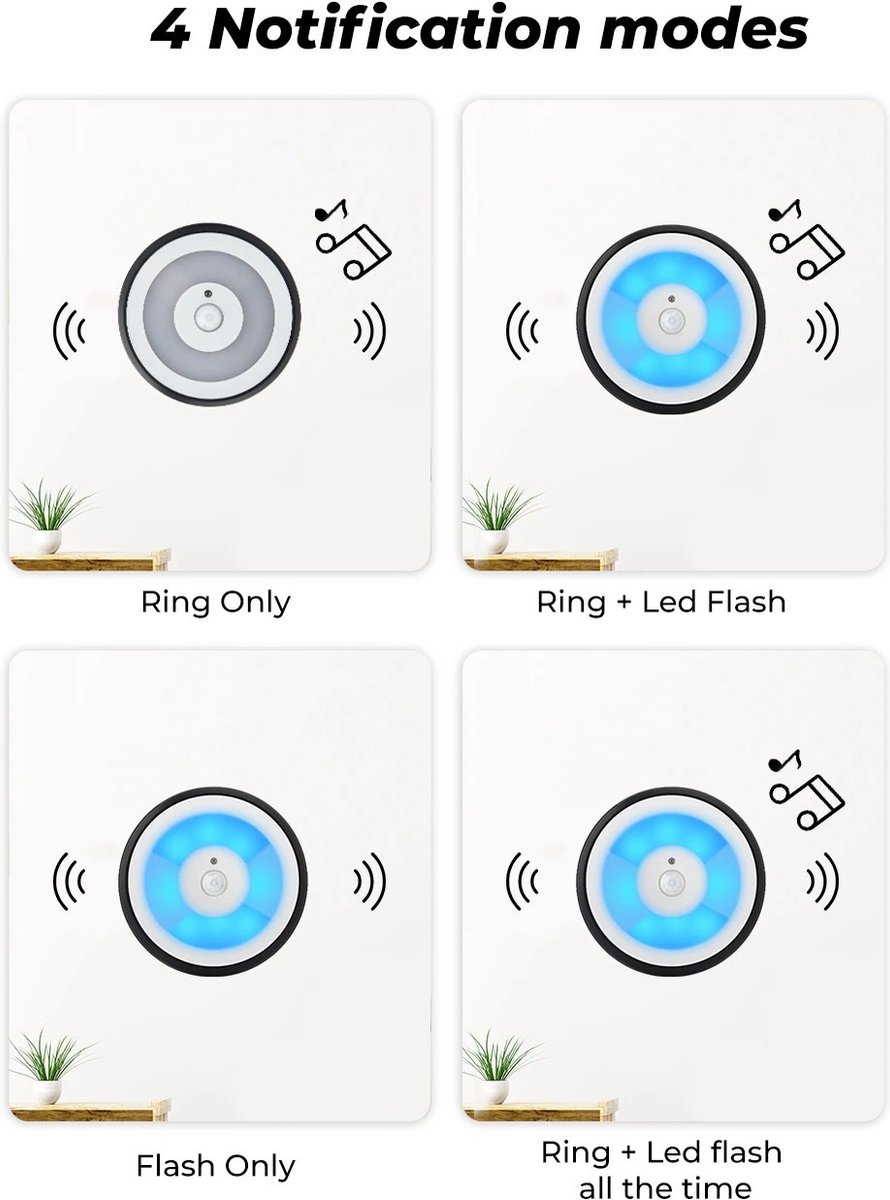 DrPhone LM6-B - Camera Deurbel Met Binnen Bel + - afbeelding 3