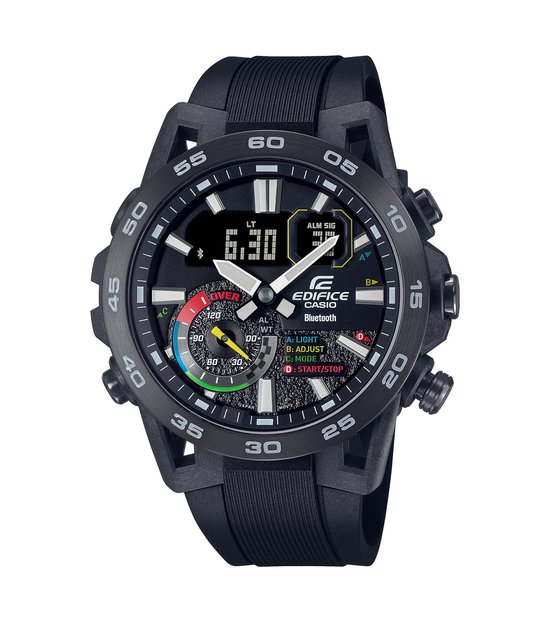 Casio horloge ECB 40MP 1AEF Bluetooth Zwart O 52.4 mm bol