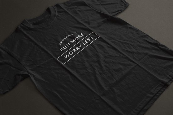 Chemise - Always courir - Wurban Wear | Chemise drôle | Fitness | T-shirt unisexe | Motivation | Poids | Yoga | Sac de sport | Tapis de yoga | Noir