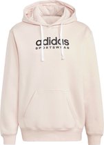 Sweat à capuche en polaire graphique Adidas all szn de couleur écru.