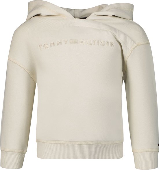 Tommy Hilfiger Tonal Logo Hoodie Pulls & Gilets Garçons - Pull - Sweat à capuche - Cardigan - Beige - Taille 152