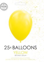 25 Ballonnen geel 12 inch.