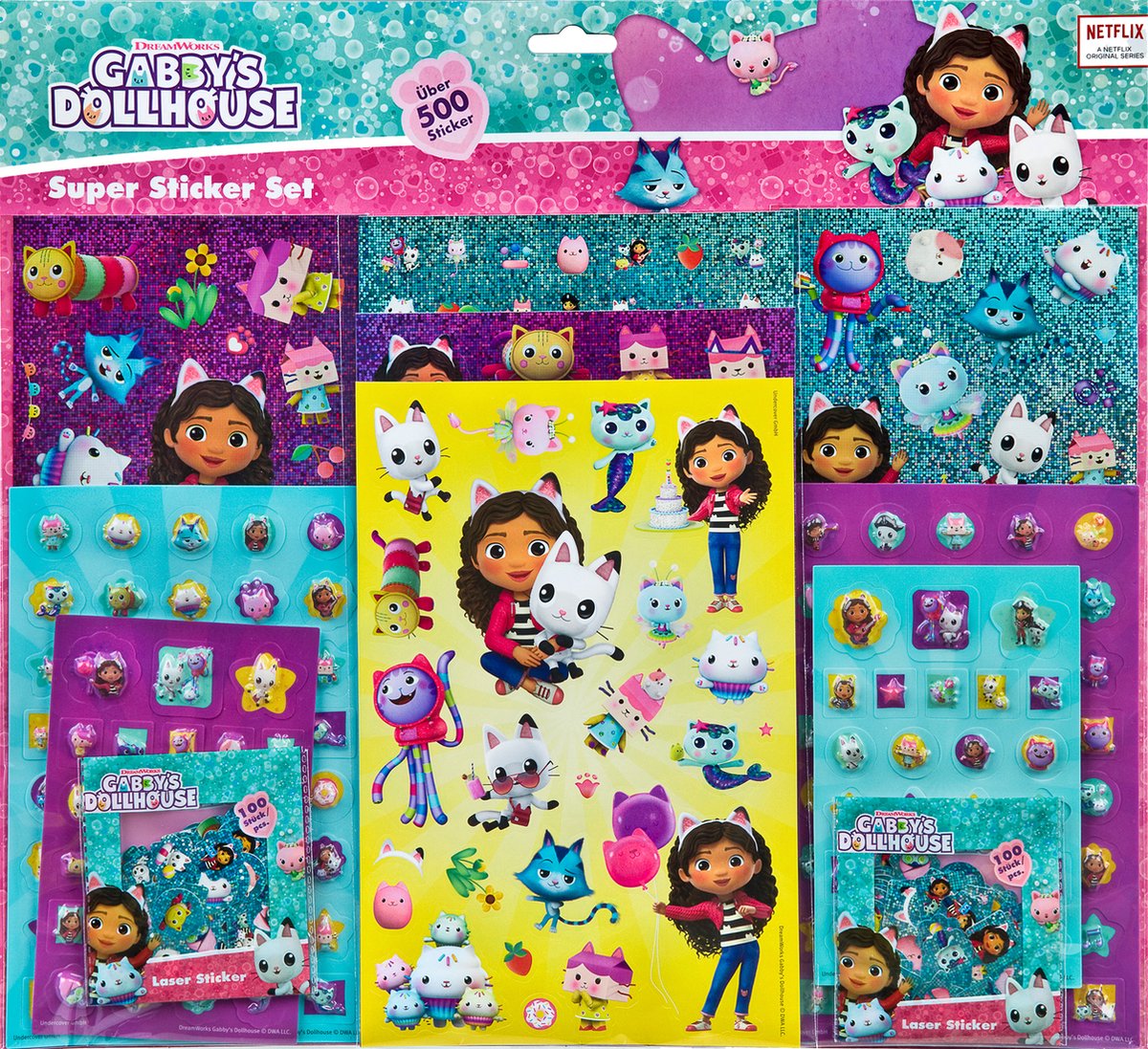 Undercover Gabby's Dollhouse 66000000035 Lot de 500 autocollants pour maison  de poupée Gabbys Undercover : : Jeux et Jouets