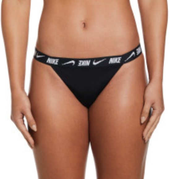 Nike Damen Bikini broek Logo Tape Black- Maat S