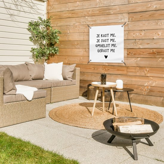 Posters de jardin Proverbes - Citations - Tu m'embrasses - Maaike Ouboter - 50x50 cm - Toile de jardin - Affiche d'extérieur