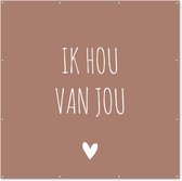 Affiche Jardin Citations - Je t'aime - Proverbes - 200x200 cm - Toile jardin