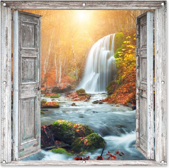 Tableau Nature: Forest Waterfall - Rivière et la cascade - Paysages -  Tableaux