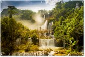 Tuinposter - Tuindoek - Tuinposters buiten - Thailand - Watervallen - Tropen - 120x80 cm - Tuin