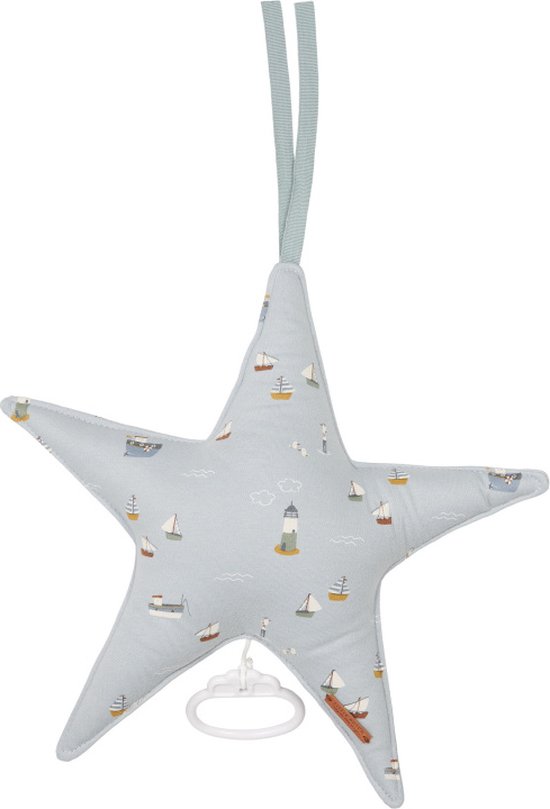 Little Dutch Muziekdoos Ster Sailors Bay Blue 30 x 30 cm