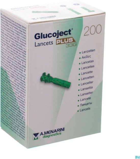 Glucoject Lancets Plus 33g 200 44123