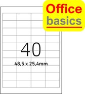 Label Office Basics - A4 - 48,5x25,4 mm - 100 feuilles avec 40 étiquettes