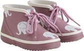 Lage roze (Burlwood) kinderregenlaars met Olifanten Print 19