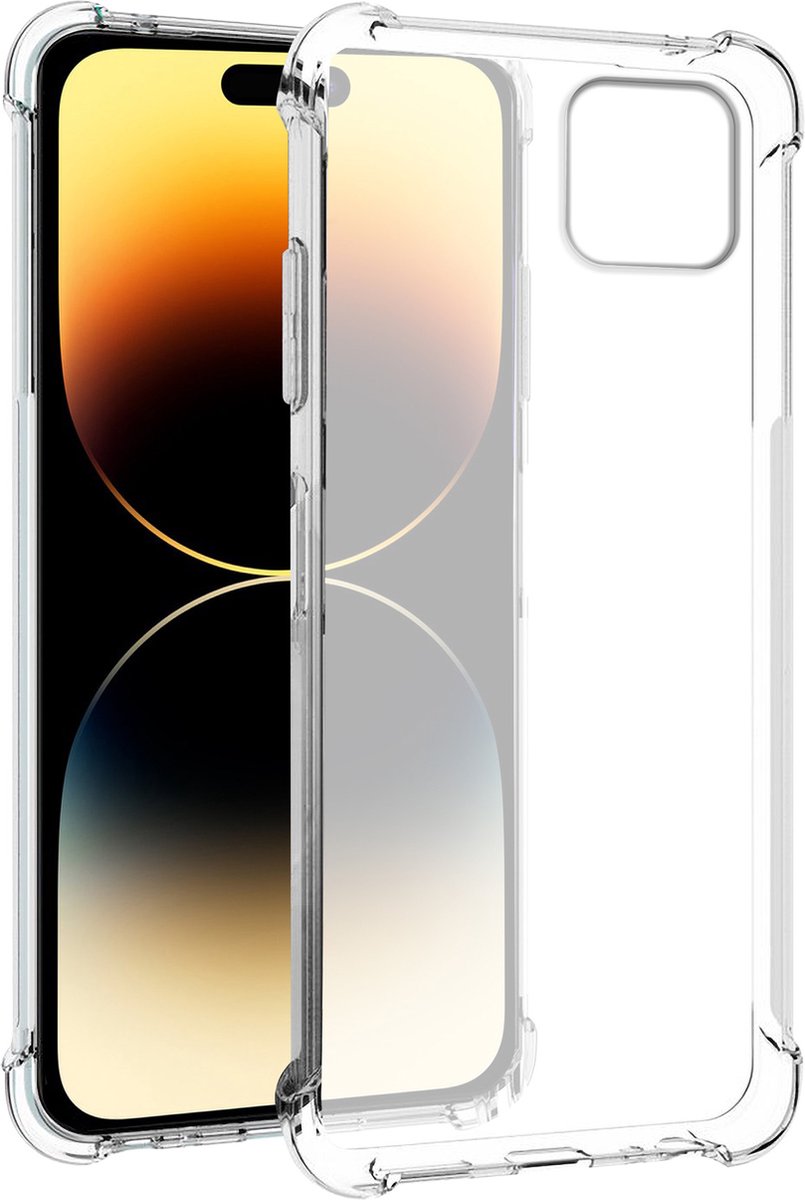 iPhone 14 Pro Max hoesje transparant siliconen backcover shockproof