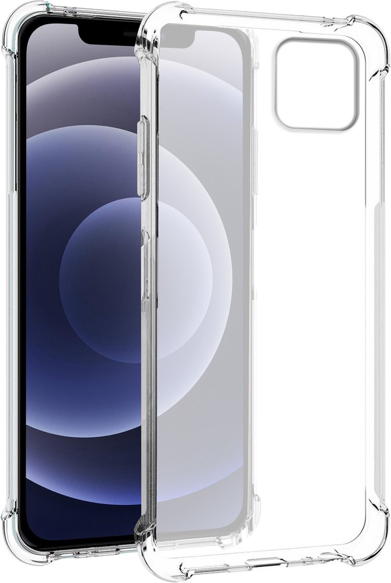 Hoesje Geschikt voor iPhone 12 hoesje transparant siliconen backcover shockproof
