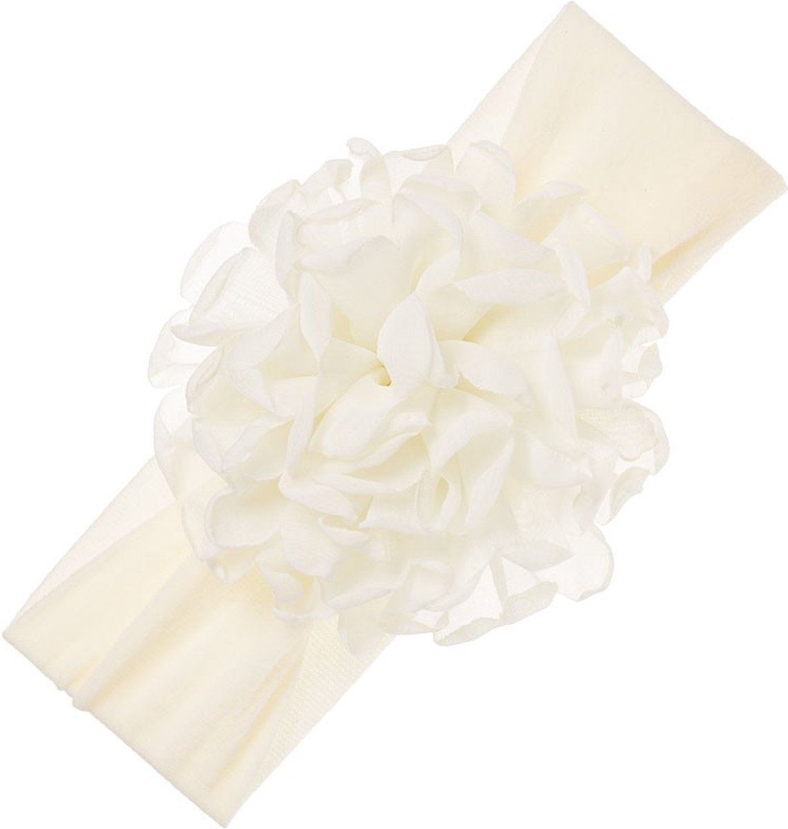 Siena Haarband/Hoofdband Bloem | Tricot hoofdband 6cm | Cava/Créme | 6870