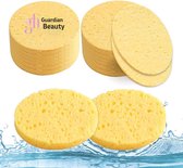 Gezichtsreinigingsspons Roze en geel 5 stuks- Reinigingssponsjes - Face cleaning sponges - Cosmetische Spons - Donegal Cellulose Sponge