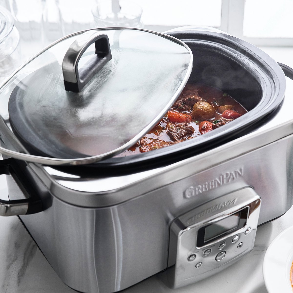 GreenPan Elite Slowcooker Stainless Steel 6L - PFAS-vrij – foto 6