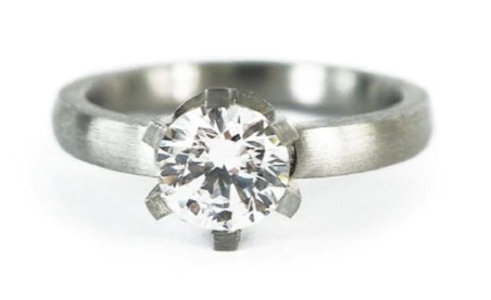 Belle Ring Timeless avec zircone 19,75 mm. (taille 62) | Bague femme | Anneau de proposition | Argent
