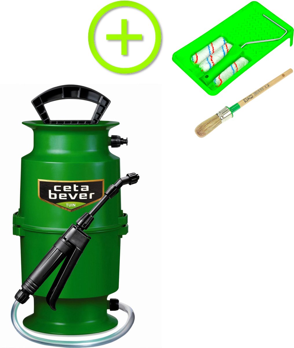 CetaBever Tuinhout Sprayer Beits - 1 liter Inclusief 6 delige beitsset