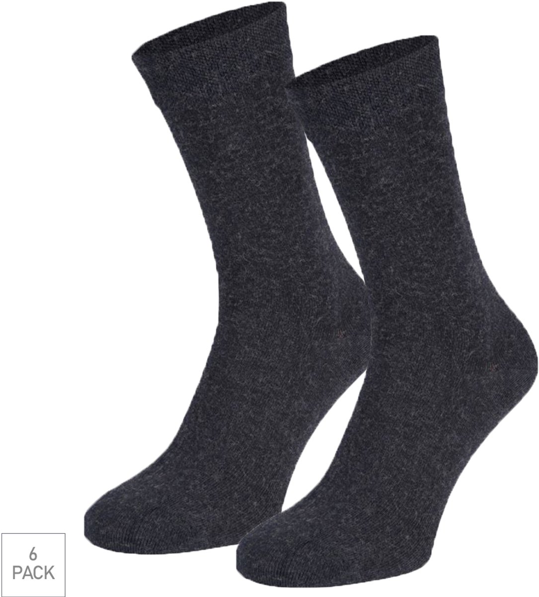 Boru Bamboo - 4-Pack - Sokken met Badstof Zool - Bamboe/Wol - Ademend - Heren / Dames - marine - 46-47 - 2341
