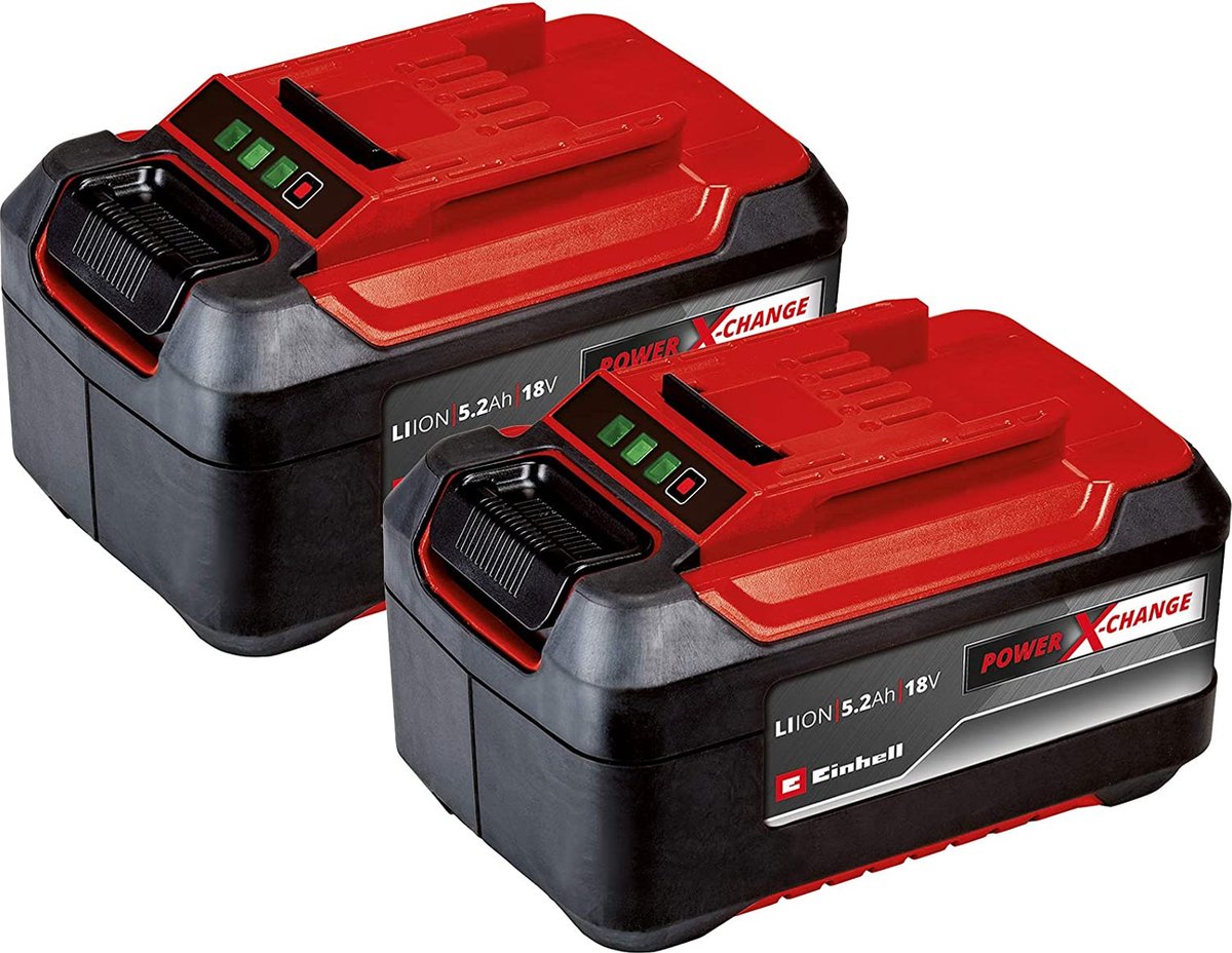 Einhell Set van 2 18V Power X-Change batterijen 5.2Ah Twinpack