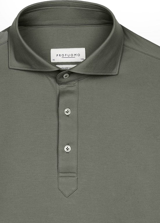 Polo Profuomo manches longues vert
