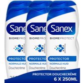 Sanex Dermo Protector Douchegel - 6 x 250ml - Douchegel Voordeelverpakking
