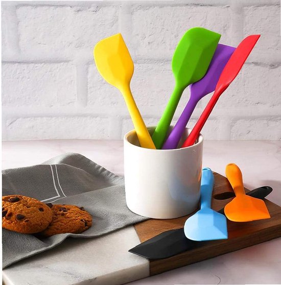 *** Siliconen Spatel - Pannenlikker - Kliekjes - Dessert Spatel - Paars - 21cm - van Heble® ***