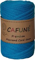 Cordon Cafuné Premium Macramé - 5mm - Turquoise - 250gr - 40m - Cordon tressé - Non peignable - Coton recyclé
