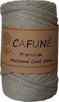 Cafuné Macrame Koord- Premium - 5 mm-Eucalyptus-40 meter-Gevlochten Koord-Gerecycled Katoen-Touw-Haken-Breien-Weven-Poef Haken-Kussen Haken-Gehaakte Mand-Macramé Pakket- Haken voor beginners