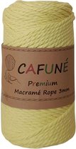 Cafuné Macrame Touw - Premium -Geel- 3mm - 60 meter - Plantenhanger-Wandkleed-Sleutelhanger-Katoen - koord - Macrame Pakket