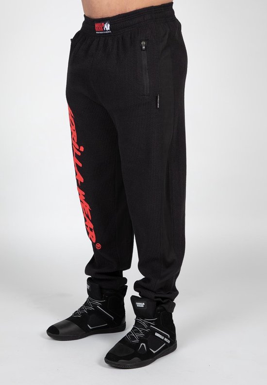 Pantalon de Gorilla Wear Augustine Old École - Zwart / Rouge - L/XL