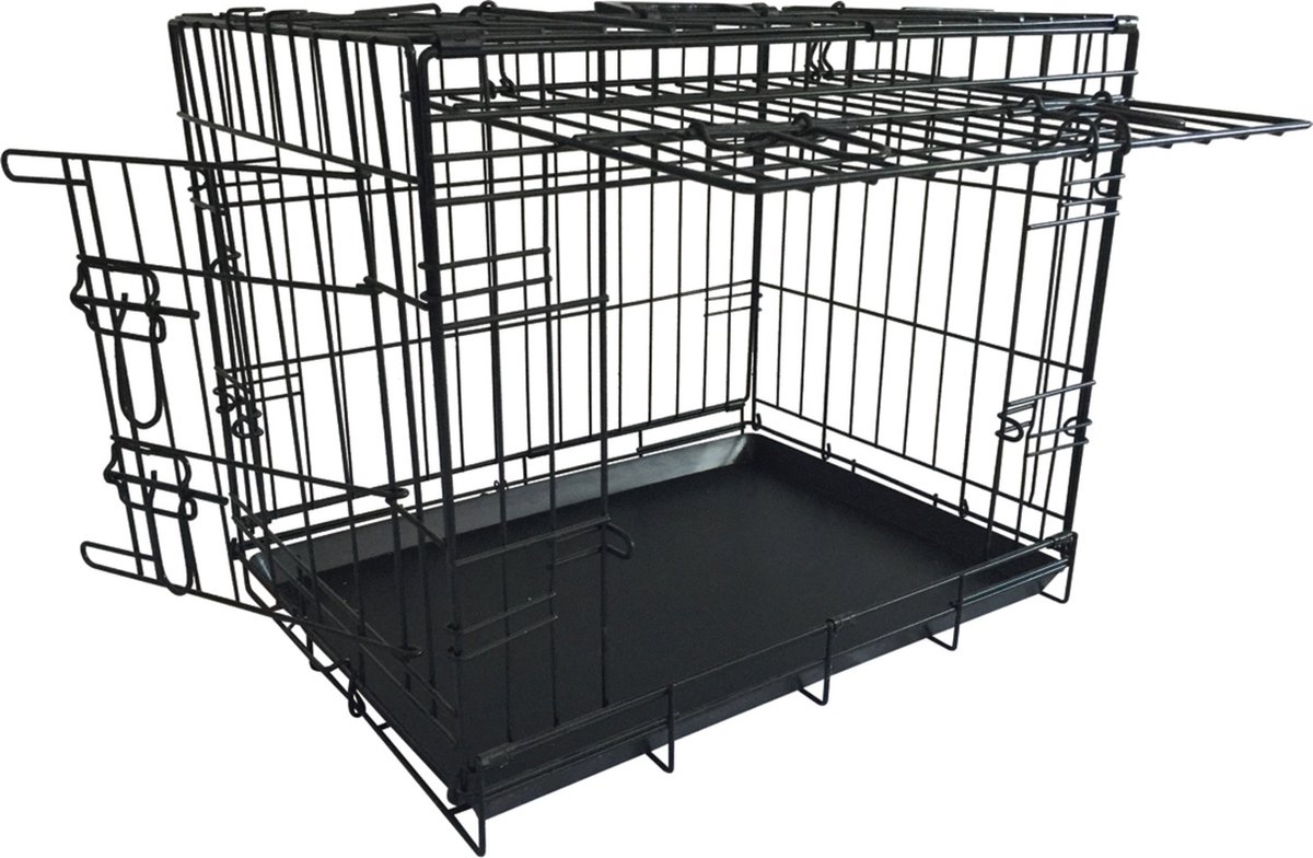 Keddoc Bench/Draadkooi Sliding Door zwart Maat - XXL