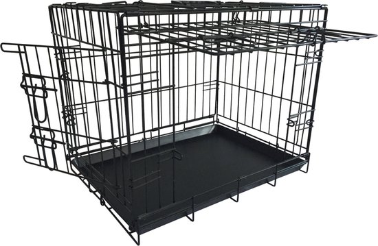 Keddoc Bench/Draadkooi Sliding Door zwart Maat - XXL