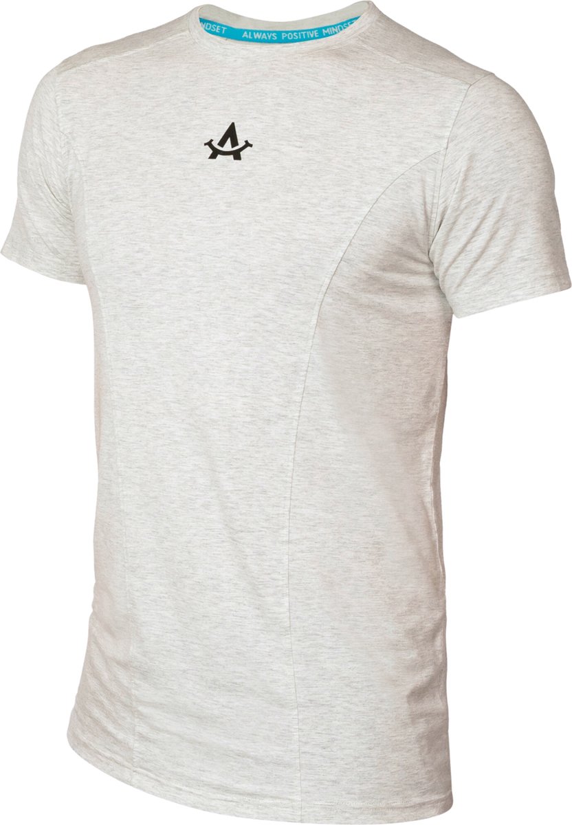 Sportshirt - 100% Duurzaam - Grijs - Handgemaakt in Portugal - Heren - Extra Lang - Fitness shirt mannen - Padel - Hardlopen - APM - S