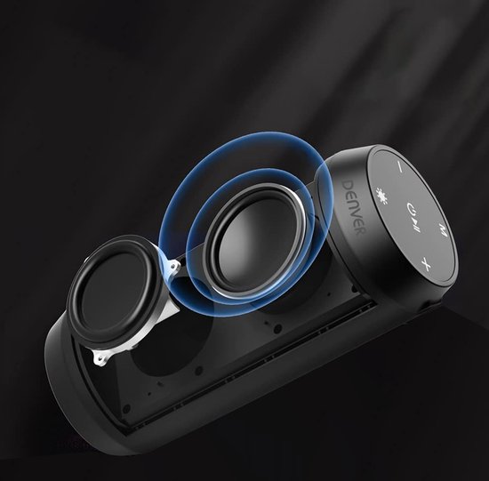 Denver Bluetooth Speaker Draadloos - 60W - Lichteffecten - Muziek Box - FM Radio - AUX - BTL62 - Denver
