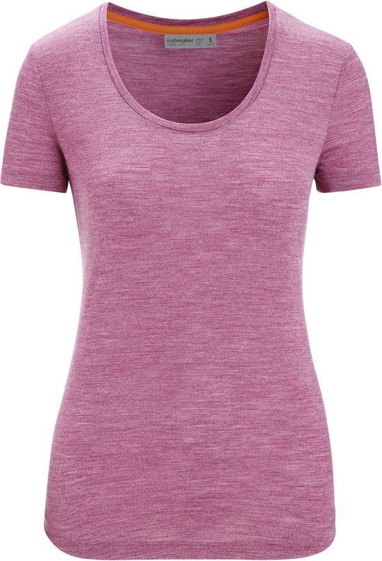 Icebreaker W Sphere II SS Scoop Tee - Go berry heather - Outdoor Kleding - Fleeces en Truien - T-Shirt